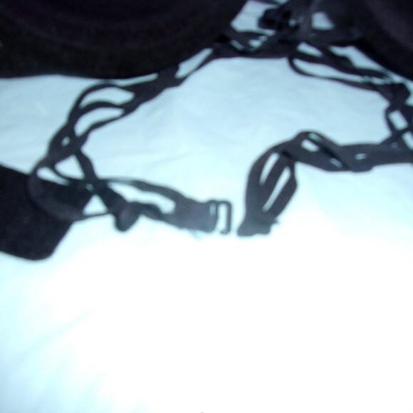 Youmita 40C Black Metallic Lace Bra & XL Caged Coordinating Boyshorts NWT - Picture 8 of 14